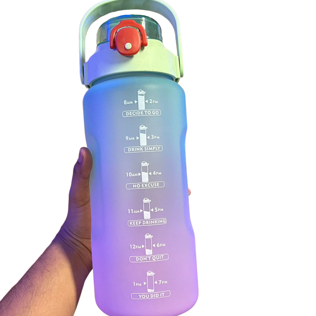 Botella Termo Para Agua Motivacional 2 Litros Pines Stickers Pago